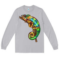 Moon Dust Chameleon Lizard Illustrations Long Sleeve Tee - LillyAllenDesigns