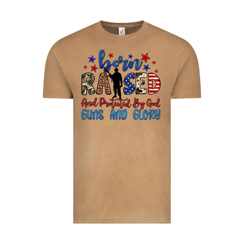 Born Raised And Protected By God Guns And Glory Vintage Tee by JahusDesignShop | Teevron