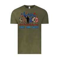 Vintage Olive born raised and protected by god guns and glory Vintage Tee - JahusDesignShop