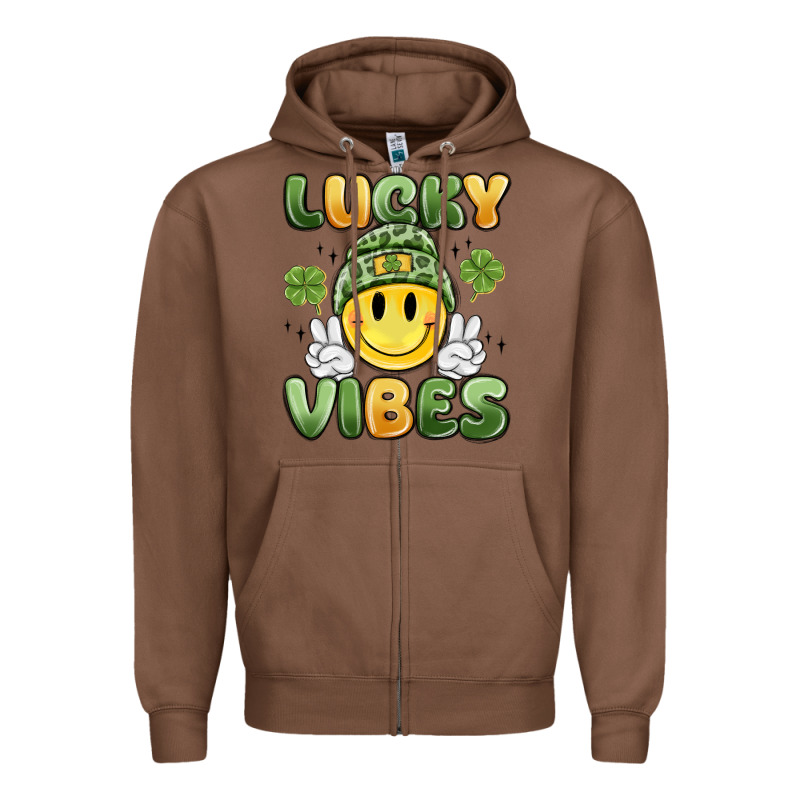 Lucky Vibes Zipper Hoodie by MaliasSmallBusiness | Teevron