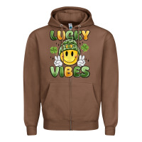 Chestnut lucky vibes Zipper Hoodie - MaliasSmallBusiness