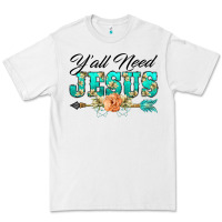 White y'all need jesus arrow lily flowers Premium Tee - BarkalooDesign