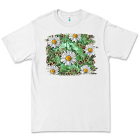 White Daisy leopard Premium Tee - RanaPortraitStore