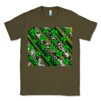 Army Green st patricks western brush strokes Classic Tee - Artiststas