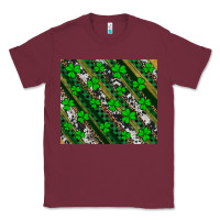 Burgundy st patricks western brush strokes Classic Tee - Artiststas