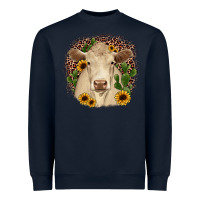Navy charolais leopard cactus sunflower Heavyweight Sweatshirt - JahusDesignShop