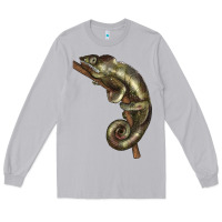Moon Dust Green Chameleon Lizard Illustrations Long Sleeve Tee - LillyAllenDesigns
