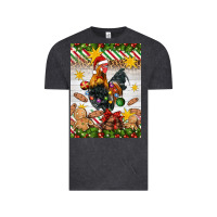 Vintage Black Christmas rooster Vintage Tee - Artiststas