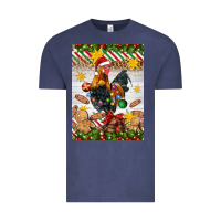 Vintage Denim Christmas rooster Vintage Tee - Artiststas
