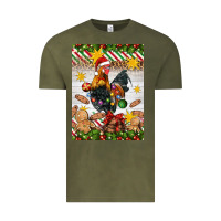 Vintage Olive Christmas rooster Vintage Tee - Artiststas