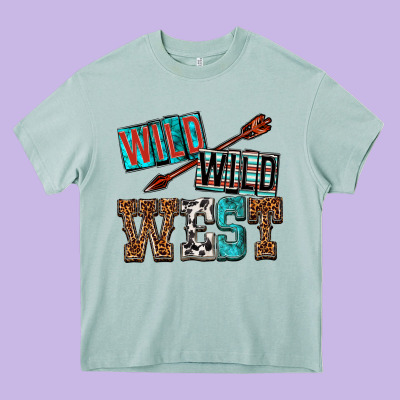 Wild Wild West Heavy Core Tee Designed By Texasbilliewilder