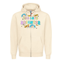 Sandshell 100 days brighter Zipper Hoodie - MaliasSmallBusiness