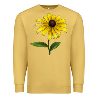 Antique Gold Black Eyed Susan Flower Premium Sweatshirt - LillyAllenDesigns