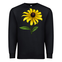 Black Black Eyed Susan Flower Premium Sweatshirt - LillyAllenDesigns