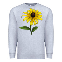 Heather Grey Black Eyed Susan Flower Premium Sweatshirt - LillyAllenDesigns