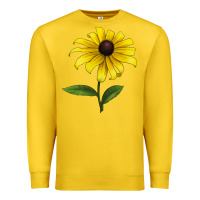 Lemon Black Eyed Susan Flower Premium Sweatshirt - LillyAllenDesigns