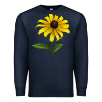 Navy Black Eyed Susan Flower Premium Sweatshirt - LillyAllenDesigns