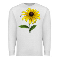 Oatmeal Heather Black Eyed Susan Flower Premium Sweatshirt - LillyAllenDesigns