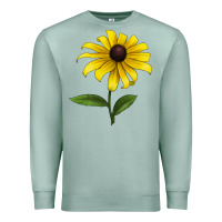 Seafoam Black Eyed Susan Flower Premium Sweatshirt - LillyAllenDesigns