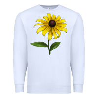 White Black Eyed Susan Flower Premium Sweatshirt - LillyAllenDesigns