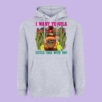I Want Tequila Little Time With You Heavyweight Hoodie Designed By Lillyallendesigns
