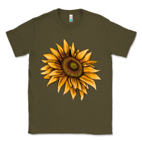 Army Green sunflower Classic Tee - AdoDesignShop