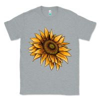 Heather Grey sunflower Classic Tee - AdoDesignShop