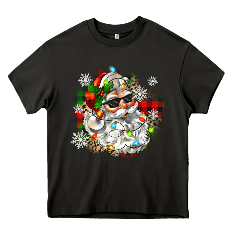 Santa With Sunglasses Christmas Heavy Core Tee by Zillion Design Studio | Teevron