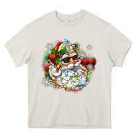 Cream santa with sunglasses christmas Heavy Core Tee - Zillion Design Studio