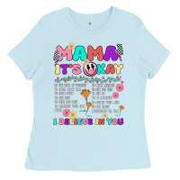 Baby Blue mama it's okay Ladies Tee - JahusDesignShop