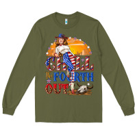 Army Green Chill the fourth out 4th of july Long Sleeve Tee - NancyCooperArtShop