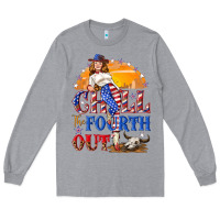 Heather Grey Chill the fourth out 4th of july Long Sleeve Tee - NancyCooperArtShop