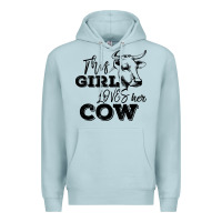 Blue Mist This Girl Loves Her Cow Premium Hoodie - Bettercallsaul