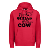 Cardinal This Girl Loves Her Cow Premium Hoodie - Bettercallsaul