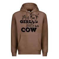 Chestnut This Girl Loves Her Cow Premium Hoodie - Bettercallsaul