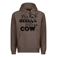 Coffee This Girl Loves Her Cow Premium Hoodie - Bettercallsaul