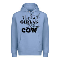 Colony Blue This Girl Loves Her Cow Premium Hoodie - Bettercallsaul