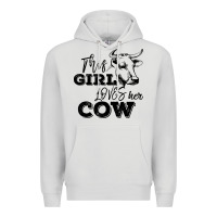 Dove Grey This Girl Loves Her Cow Premium Hoodie - Bettercallsaul