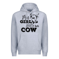Heather Grey This Girl Loves Her Cow Premium Hoodie - Bettercallsaul
