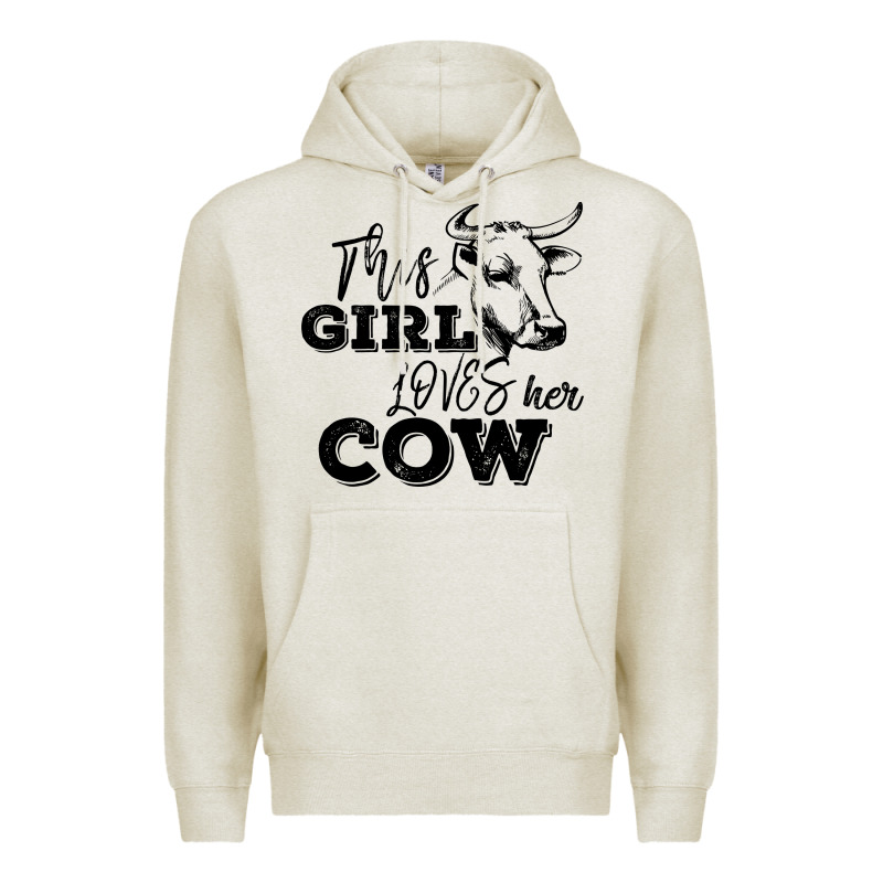 This Girl Loves Her Cow Premium Hoodie by Bettercallsaul | Teevron