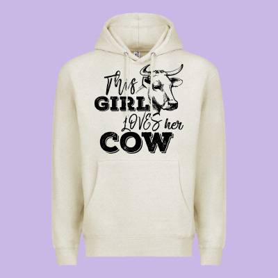This Girl Loves Her Cow Premium Hoodie Designed By Bettercallsaul
