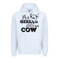 White This Girl Loves Her Cow Premium Hoodie - Bettercallsaul