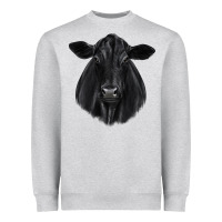 Heather Grey black angus Heavyweight Sweatshirt - JahusDesignShop