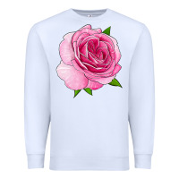White All Dressed Up Rose Premium Sweatshirt - LillyAllenDesigns