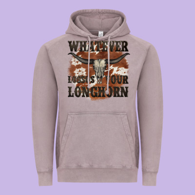 Longhorn Bullskull Whatever Lossos Your Longhorn Vintage Hoodie Designed By Jahusdesignshop