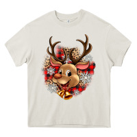 Cream reindeer christmas Heavy Core Tee - Zillion Design Studio