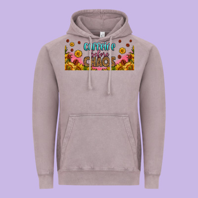 Caffeine Before Chaos 16oz Libbey Cup Vintage Hoodie Designed By Hra Design Shop