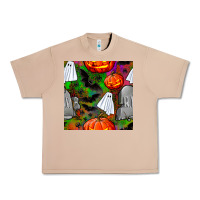 Burro halloween ghost and headstone seamless pattern Urban Heavy Tee - BundleAndBundleShop