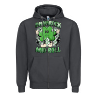 Smoke shamrock and roll Zipper Hoodie - MaliasSmallBusiness