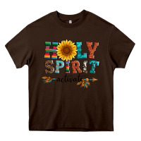 Chocolate Brown holy spirit activate Heavy Core Tee - Artiststas